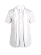 Comme Des Garçons Shirt Double-layered Short-sleeved Cotton Shirt