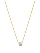 Matchesfashion.com Jade Trau - Penelope Diamond Solitaire & 18kt Gold Necklace - Womens - Yellow Gold