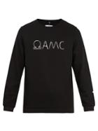 Oamc Omega Logo-print Jersey Sweatshirt