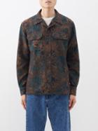 Sunflower - Gibson Floral-jacquard Cotton Shirt - Mens - Brown