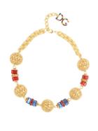 Matchesfashion.com Dolce & Gabbana - Charm Embellished Necklace - Womens - Gold