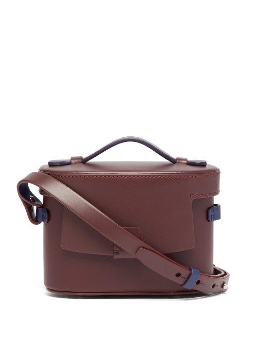 Matchesfashion.com Nico Giani - Frera Mini Matte Leather Cross Body Bag - Womens - Burgundy Multi