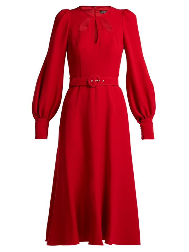 Andrew Gn Cut-out Crepe Midi Dress
