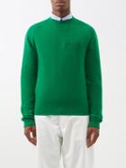 L.e.j - Elbow-patch Cashmere Sweater - Mens - Green