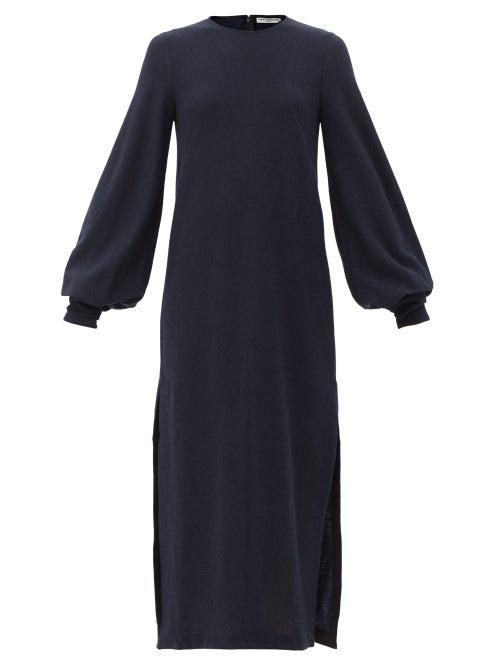 Three Graces London - Nadia Balloon-sleeve Dress - Womens - Navy