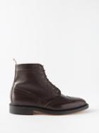 Thom Browne - Wingtip Perforated Leather Boots - Mens - Brown