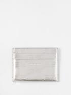 Balenciaga - Logo-embossed Leather Cardholder - Mens - Silver