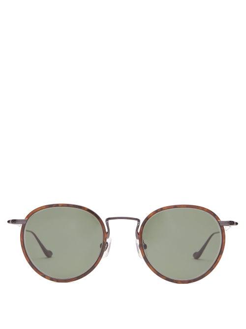 Matchesfashion.com Matsuda - M3058 Round Titanium Sunglasses - Mens - Black