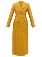 Emilia Wickstead - Fion Tailored Floral-cloqu Coat - Womens - Gold Multi