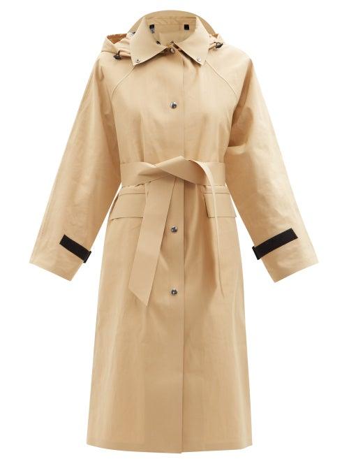 Kassl Editions - Original Below Hooded Cotton-blend Trench Coat - Womens - Beige