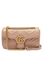 Matchesfashion.com Gucci - Gg Marmont Small Quilted-leather Shoulder Bag - Womens - Nude