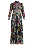 Mary Katrantzou Mizar Pleated-crepe Gown