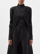 Pleats Please Issey Miyake - Technical-pleated Cardigan - Womens - Black