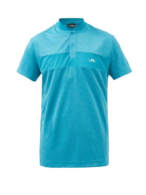 J.lindeberg - Bridge Mono Panelled Jersey Polo Shirt - Mens - Blue