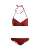 Matchesfashion.com Three Graces London - Hanna Triangle Bikini - Womens - Burgundy