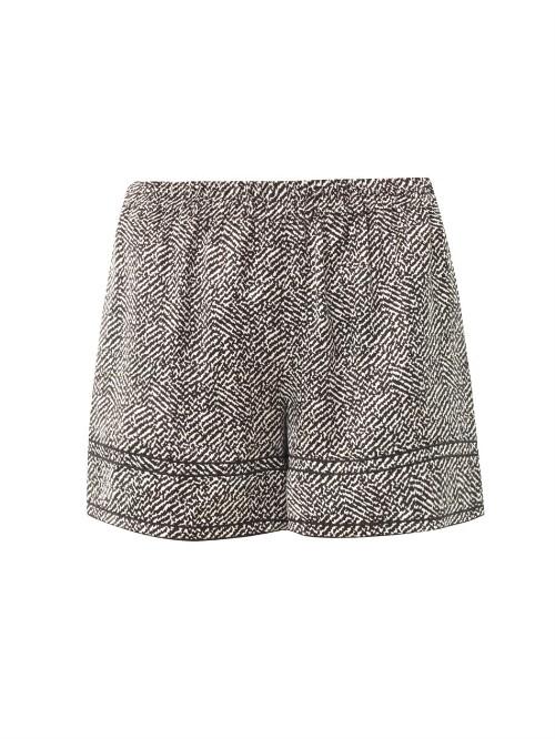 Derek Lam Chevron-print Silk-satin Shorts