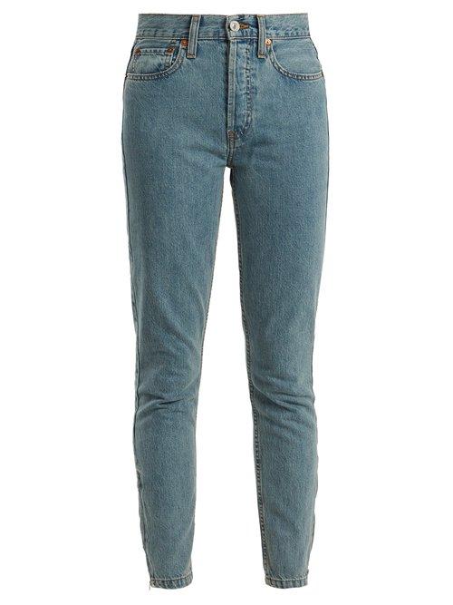Matchesfashion.com Re/done Originals - High Rise Slim Leg Jeans - Womens - Mid Blue