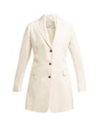Matchesfashion.com Giuliva Heritage Collection - The Karen Single Breasted Linen Blazer - Womens - White