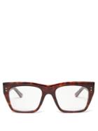 Matchesfashion.com Celine Eyewear - Tortoiseshell Rectangular Glasses - Womens - Tortoiseshell