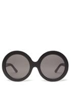 Matchesfashion.com Celine Eyewear - Oversized Round Frame Sunglasses - Womens - Black