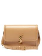 Matchesfashion.com Saint Laurent - Solferino Ysl-plaque Leather Shoulder Bag - Womens - Tan