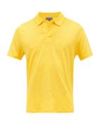 Matchesfashion.com Vilebrequin - Logo-embroidered Linen-jersey Polo Shirt - Mens - Yellow
