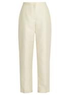 Brock Collection Teddy High-rise Wool And Silk-blend Trousers