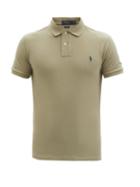 Polo Ralph Lauren - Logo-embroidered Cotton-mesh Polo Shirt - Mens - Khaki