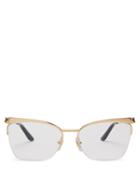 Matchesfashion.com Cartier Eyewear - Core Cat-eye Metal Glasses - Womens - Gold