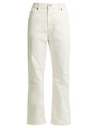 Matchesfashion.com Mm6 Maison Margiela - Straight Leg Cropped Jeans - Womens - White