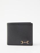 Gucci - Horsebit Leather Bi-fold Wallet - Mens - Black
