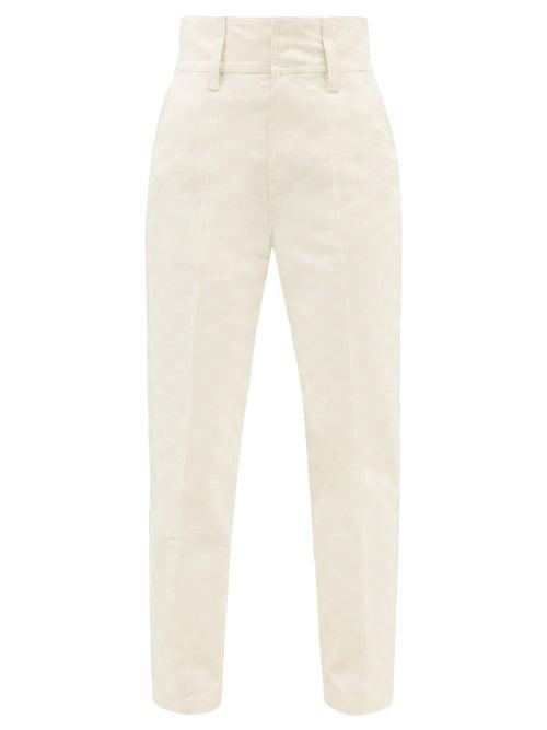 Fendi - Ff-printed High-rise Jeans - Womens - White