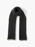 Brunello Cucinelli - Ribbed Cashmere Scarf - Womens - Dark Grey