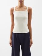 Flore Flore - May Square-neck Organic-cotton Tank Top - Womens - White