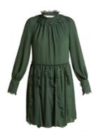 See By Chloé Floral Laser-cut Georgette Dress