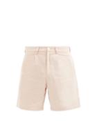 Matchesfashion.com Smr Days - Herringbone-cotton Chino Shorts - Mens - Pink