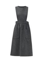 Matchesfashion.com Gucci - Patch-pocket Wool Pinafore Dress - Womens - Grey