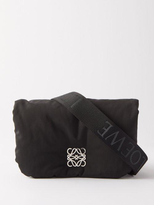 Loewe - Puffer Goya Padded-nylon Shoulder Bag - Womens - Black