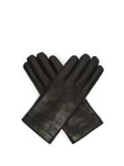 Matchesfashion.com Gucci - Logo Debossed Leather Gloves - Mens - Black