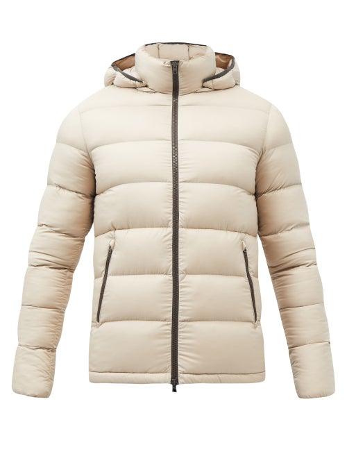 Herno - Hooded Quilted Down Jacket - Mens - Cream