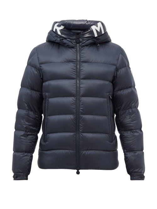 Moncler - Salzman Hooded Quilted Down Coat - Mens - Dark Navy