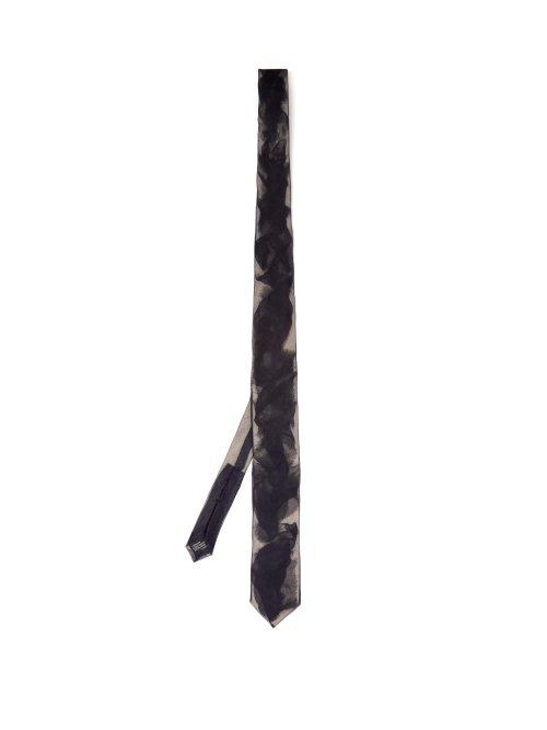 Matchesfashion.com Title Of Work - Layered Silk Mesh Tie - Mens - Navy