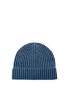 Matchesfashion.com Iris Von Arnim - Carlos Ribbed Knit Cashmere Beanie Hat - Mens - Blue