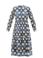 Sea - Paloma Geometric-print Cotton-poplin Dress - Womens - Multi
