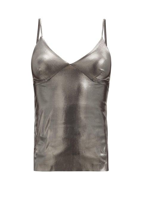 Matchesfashion.com Norma Kamali - Metallic Jersey Camisole - Womens - Silver