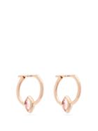 Matchesfashion.com Marie Mas - Swinging Mini Hoop 18kt Rose Gold Earrings - Womens - Pink