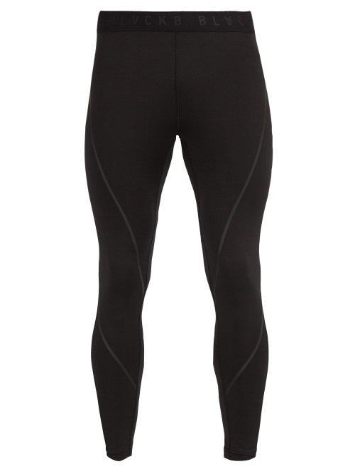 Matchesfashion.com Blackbarrett By Neil Barrett - Logo Jacquard Compression Leggings - Mens - Black