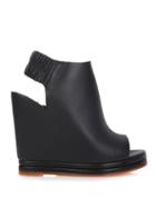 Balenciaga Slingback Leather Wedges