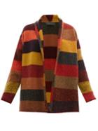 Matchesfashion.com The Elder Statesman - Striped Open Front Cashmere Cardigan - Womens - Multi