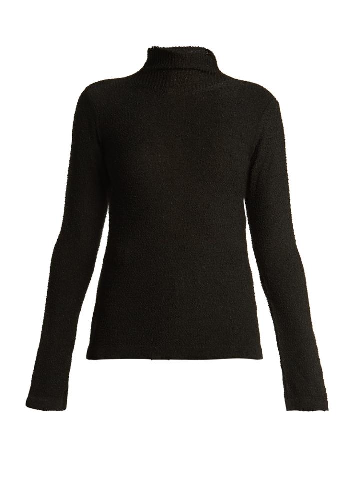 Rachel Comey Coerce Cut-out Back Boucl-knit Top